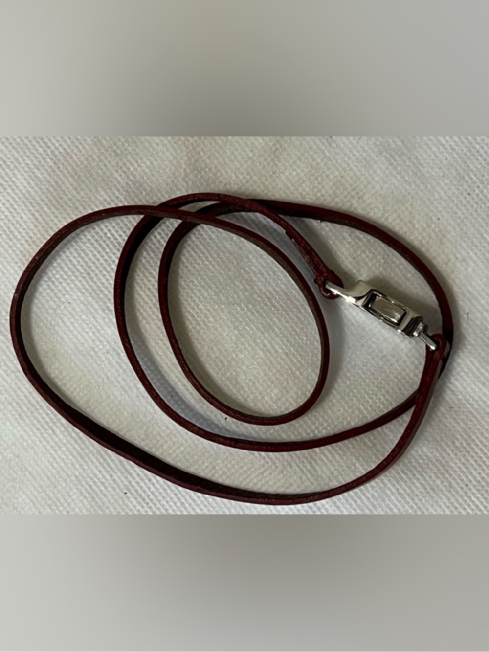 Lacoste Slim Brown Leather Wrap With Silver Clip